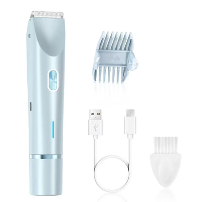 Rechargeable Wireless Electric Hair Clipper, 2-In-1 Dual Blade, Women'S Bikini Trimmer, Underarm Arm, Private Area, Pubic Hair, Leg IPX7 Waterproof Electric Shaver, Painless Hair Removal Device